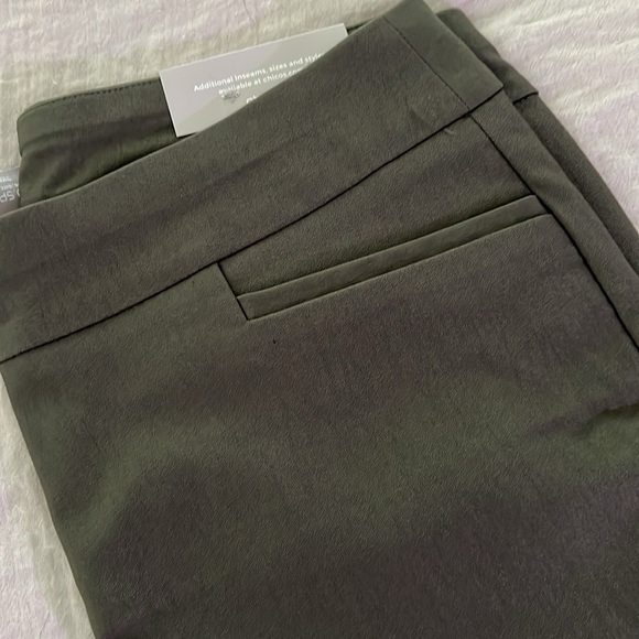 Chico’s Deep Olive Petite So Slimming Stretch Ankle Pants - Picture 2 of 5
